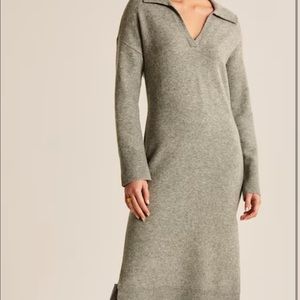 NWT Abercrombie Long-Sleeve Midi Sweater Dress